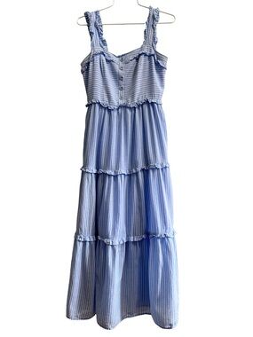 Gal meets Glam Courtney Rio Stripe Lawn Maxi Dress Size 2
